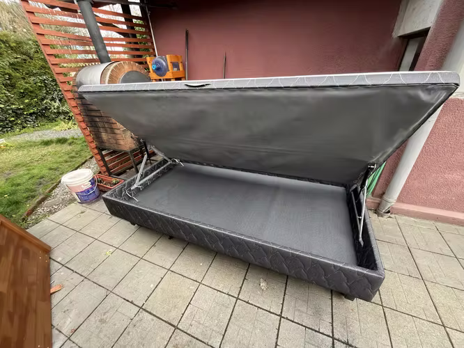 Cama Nido Boxet Rosen 1.5 Plazas (Plaza y media), Respaldo y Velador