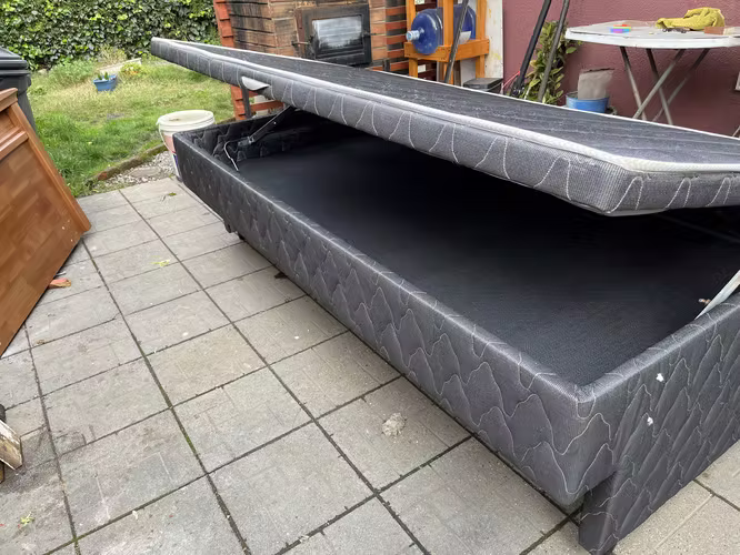 Cama Nido Boxet Rosen 1.5 Plazas (Plaza y media), Respaldo y Velador