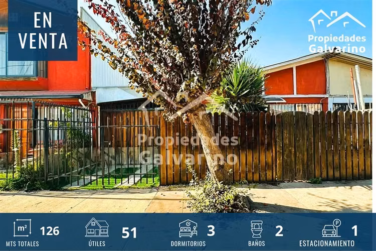 Casa de un piso en venta de 3 dorm. en Quilicura