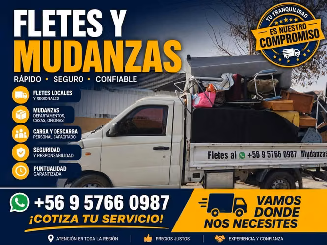 Fletes y mudanzas por toda la región metropolitana