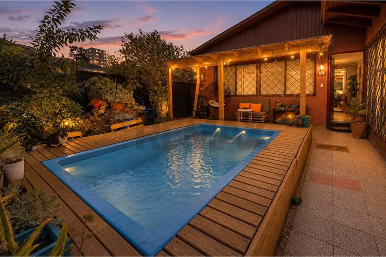 Hermosa casa en pje. con piscina - ñuñoa 3d2b