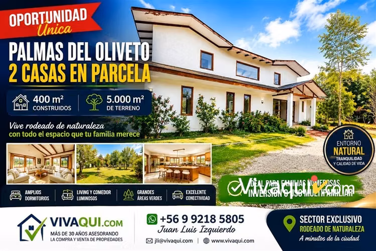 oportunidad liquidacion Parcela / Casa en venta de 5 dorm.