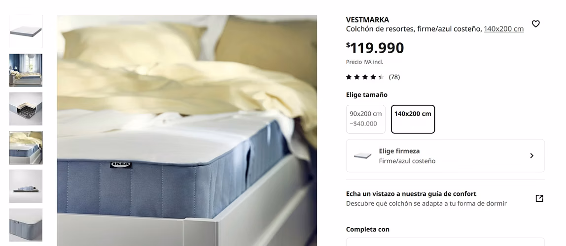 colchón king ikea