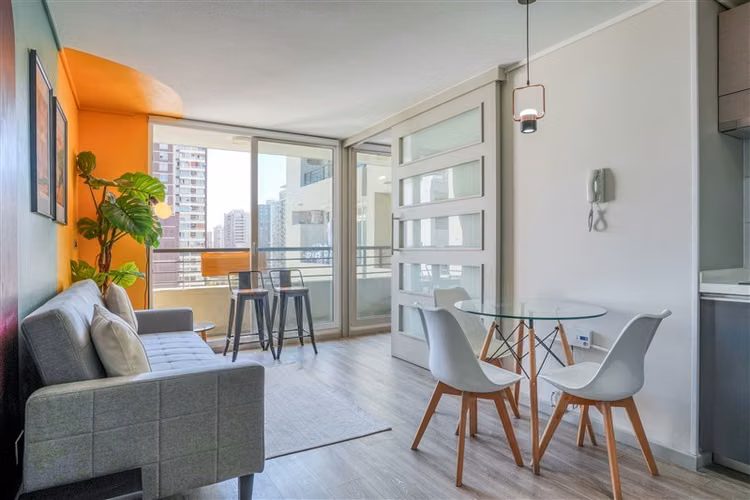 Excelente departamento en arriendo de 1 dorm. en Santiago