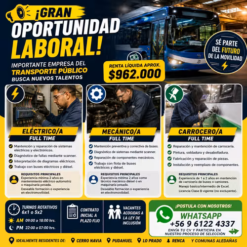 Ofertas laborales/rubro de transporte