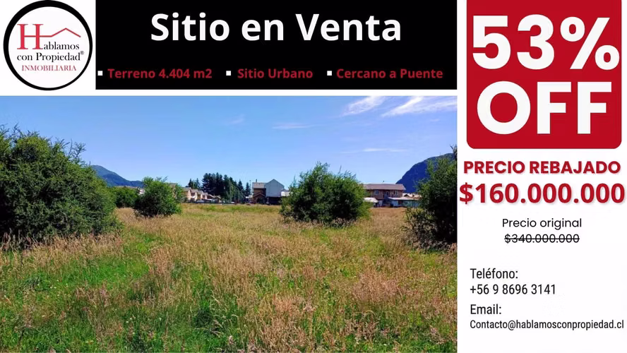 Exclusivo Sitio de 4404 m² en Puerto Aysén (172838)