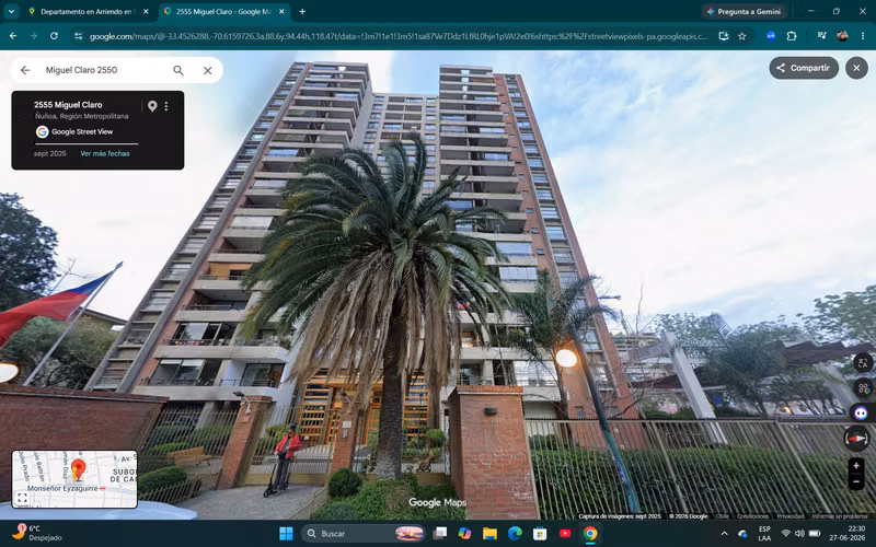 Arriendo Departamento Miguel Claro esq. Irarrázaval