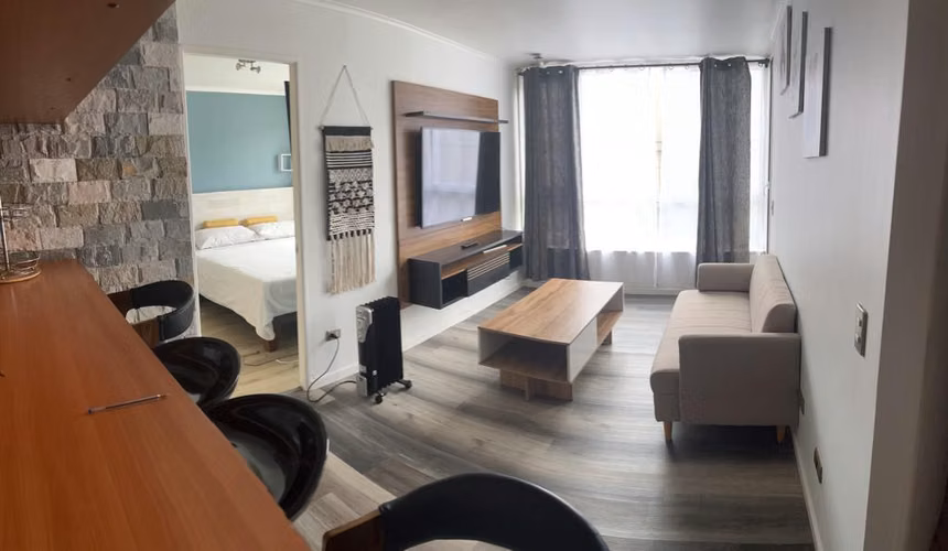 departamento amoblado al lado jumbo incluye gastos comunes