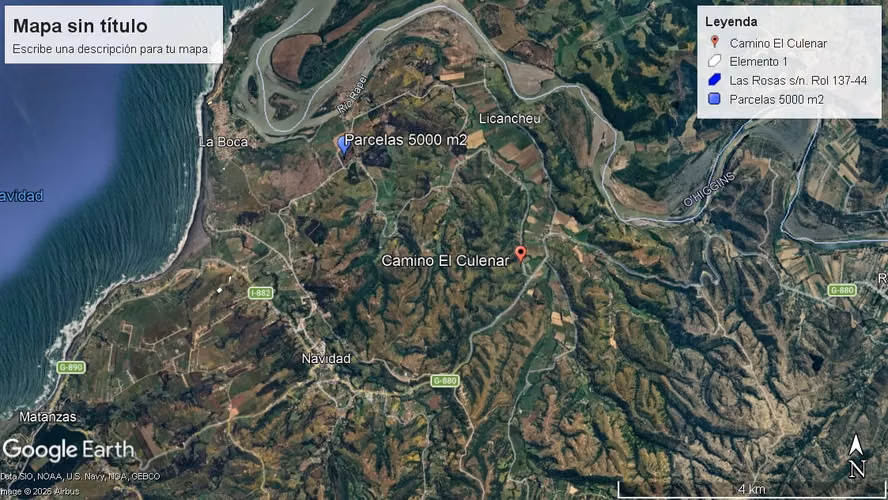 Parcela 5 mil m2, sector Culenar Vega de La Boca, Navidad - Imagen 2