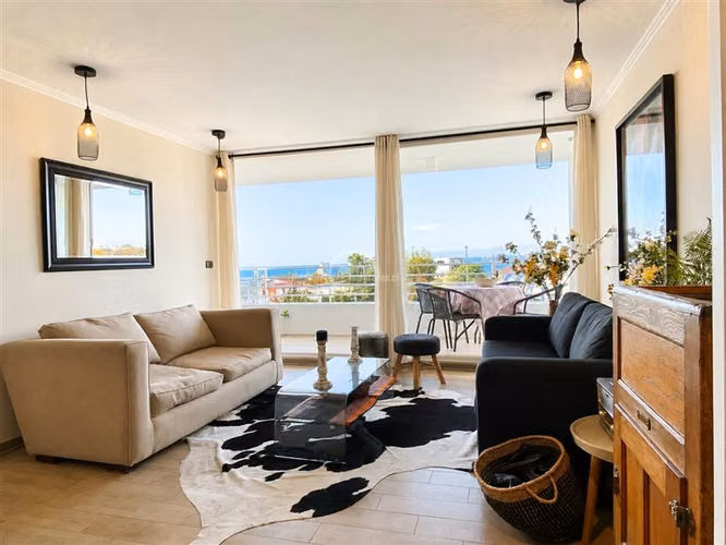 1 dorm. en suite. Vista al mar. Estac. Bodega. Concon