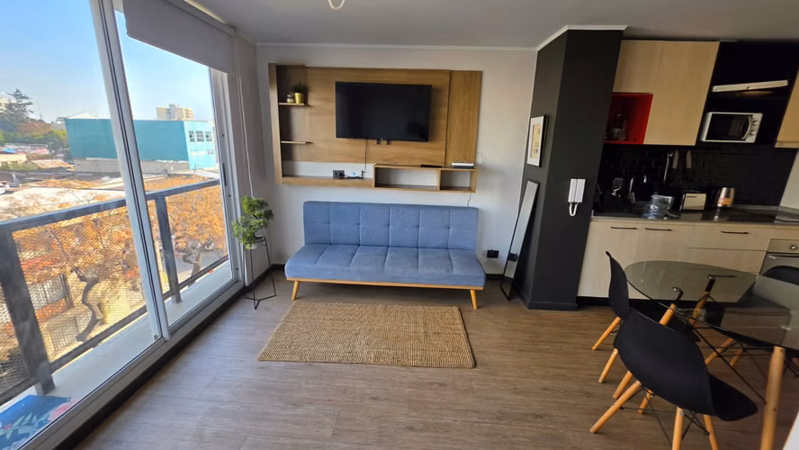 Departamento Amoblado En Arriendo A Pasos De Parque Almagro