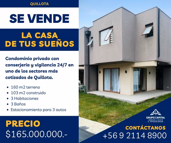 Moderna Casa en Condominio Exclusivo | Quillota