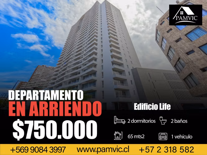 Departamento Estilo Mariposa En Arriendo En Edificio Life