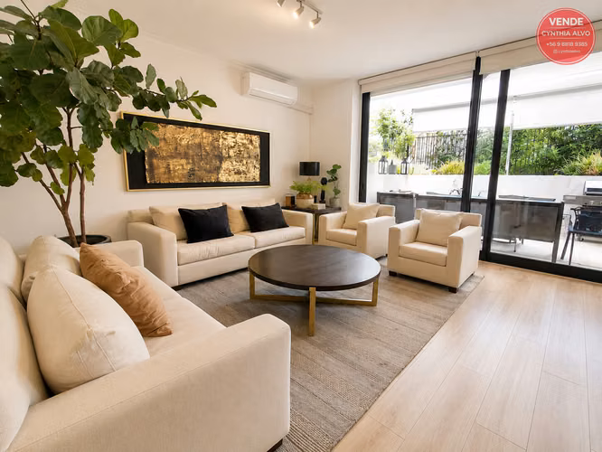 A Pasos Clinica Alemana con jardín privado, Lo Barnechea