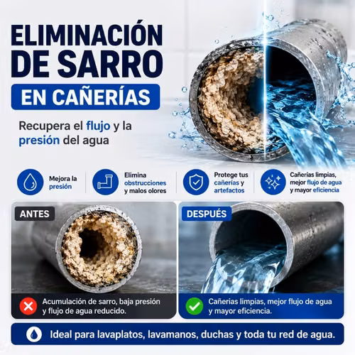 Eliminación de sarro de cañerías