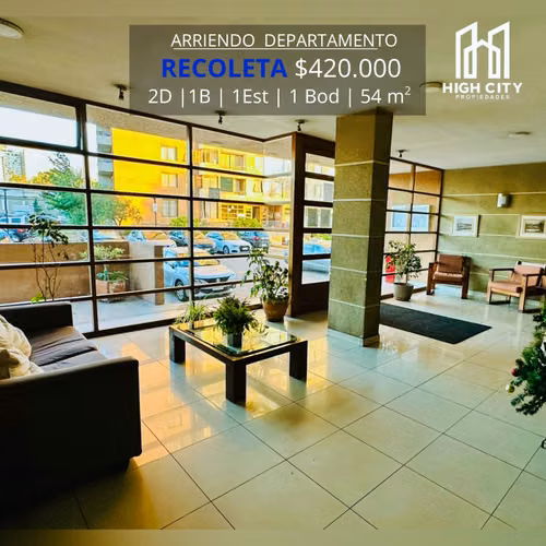 Departamento ARRIENDO DEPTO EN AV LA PAZ 477 2D,1B,1E.1B,40M2,PISO10