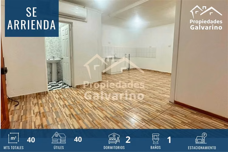 Departamento interior en arriendo de 2 dorm. en Conchalí