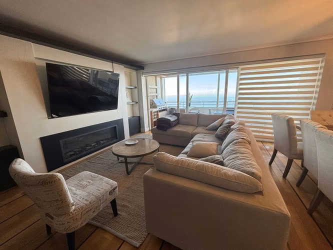 Departamento 4 dormitorios en venta, vista privilegiada al Mar, Edmundo Eluchans, Viña del Mar