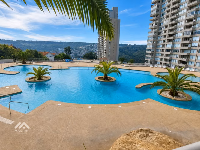 Departamento en Jardines de Reñaca. Vista despejada