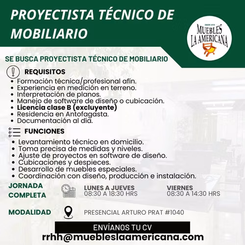 Proyectista Técnico de Mobiliario