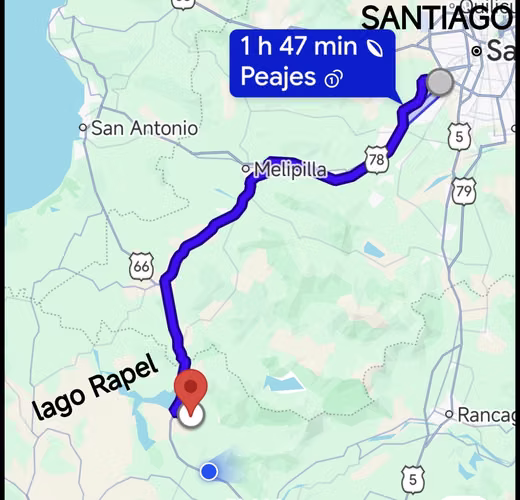 VENDO TERRENO 1.35 HECTÁREAS ZONA DEL LAGO RAPEL-LLAVERÍAS con ROL propio