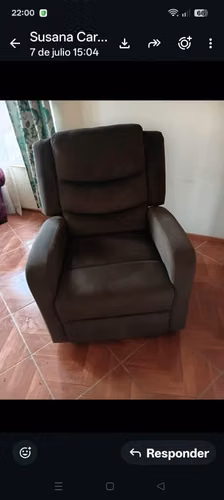 sillón con reclinaje