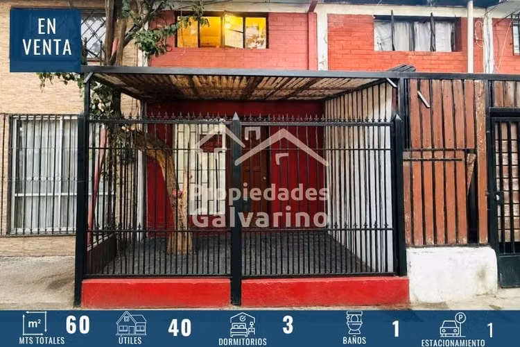 Casa en venta de 3D 1B . en Quilicura