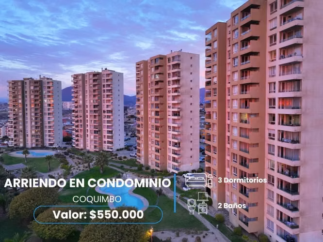 Arriendo Departamento 3 Dormitorios 2 Baños – Camino Antiguo a Ovalle, Coquimbo