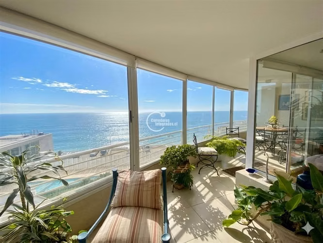 Venta departamento Reñaca con gran vista y amplios espacios