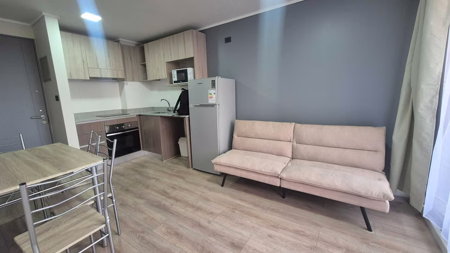 Depto 1D+1B Amoblado | Cerca Metro Hospitales (175536)