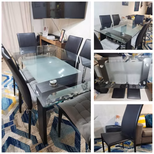 Comedor 6 sillas + mesa arrimo + mesa de centro