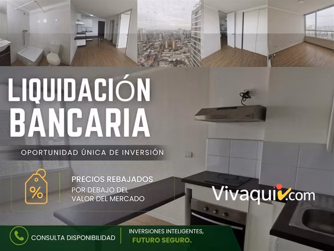 Departamento en venta de 1 dorm. en Estación Central