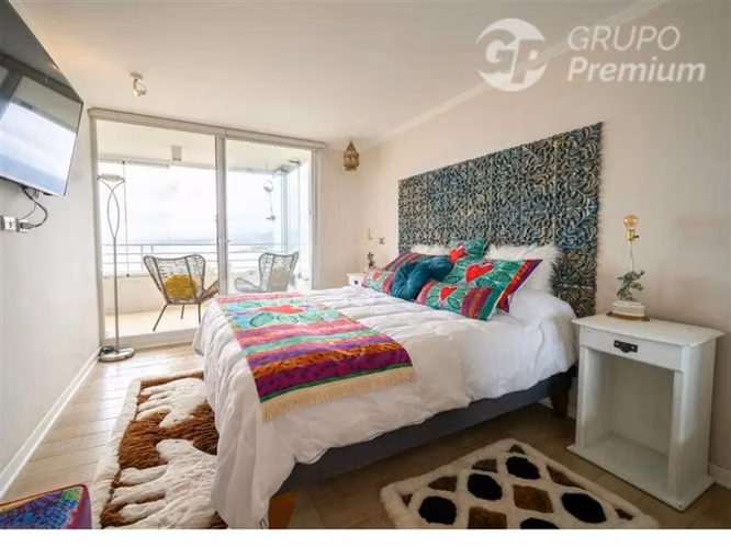 Amplio departamento con VISTA AL MAR de 3D2B en concon