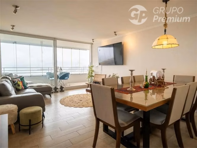 Amplio departamento con VISTA AL MAR de 3D2B en concon