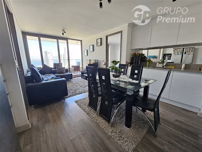 Departamento en venta vista al mar en Reñaca 2d 2b 1e 1b