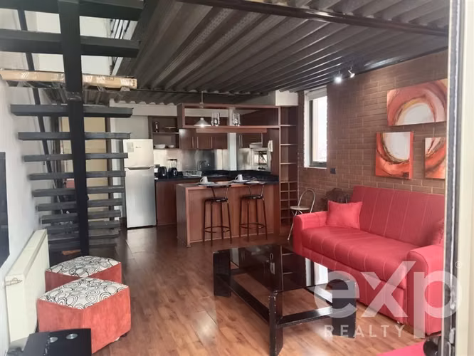 Departamento en venta de 1 dorm1 baño, Dúplex en Providencia