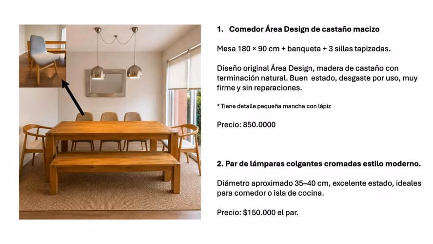 Vendo Mubles por Cambio de Casa
