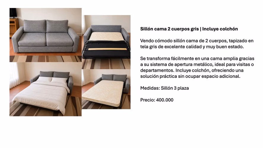 Vendo Mubles por Cambio de Casa