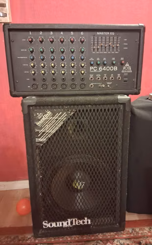 Power Mixer Ross Systems PC6400B y Parlante Soundtech pasivo ( o por separado )