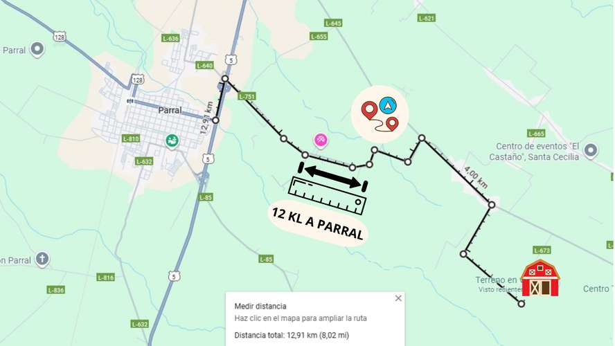 Gran Terreno en Venta muy cerca de Parral para Inversión.