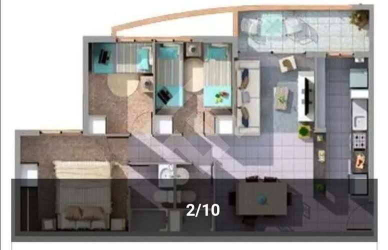 Departamento 3 dormitorios en venta en Quilicura, JS