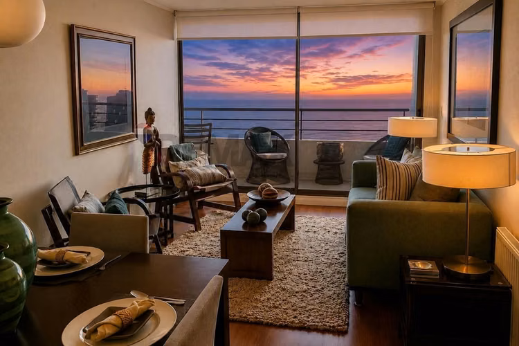 Arriendo amoblado con vista al mar