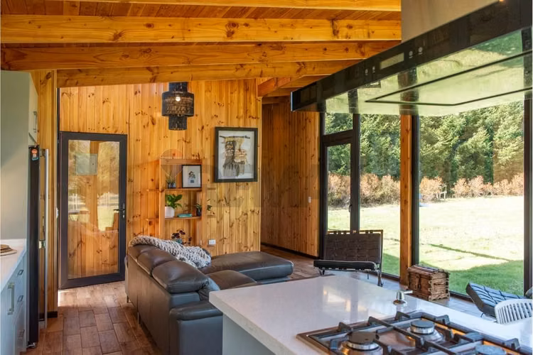Parcela con casa vista al volcán