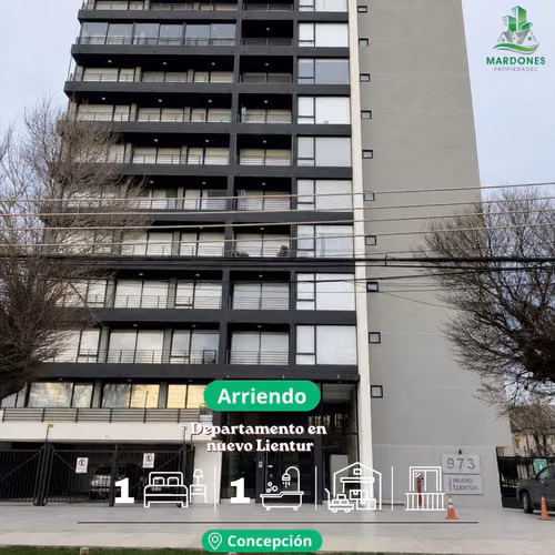 SE ARRIENDA DEPARTAMENTO EN EDIFICIO NUEVO LIENTUR CONCEPCIÓN.
