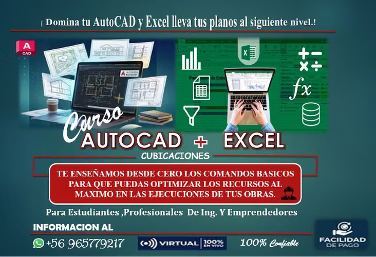 CURSO DE CUBICACIONES ( AUTO CAD + EXCEL )