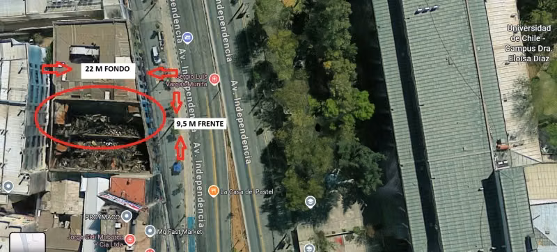 SE VENDE TERRENO. 206 M2. INDEPENDENCIA