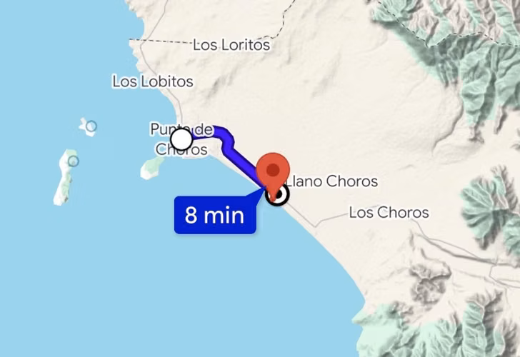 PRIMERA LINEA EN PLAYA LOS CHOROS, 1 HECTÁREA