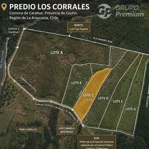 Terreno en venta en Carahue 57000m2
