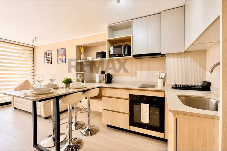 Depto en arriendo amoblado 1d + 1b