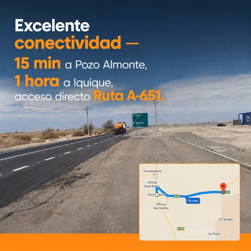 5 HECTÁREAS PARA MINERÍA Y LOGÍSTICA POZO ALMONTE TARAPACÁ